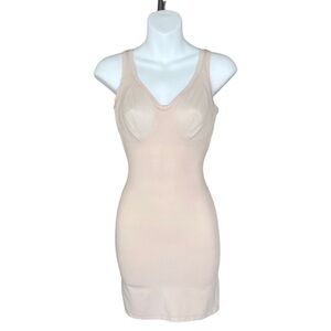 Flexees Nude Full Body Control Slip Shapewear 34D Seamless